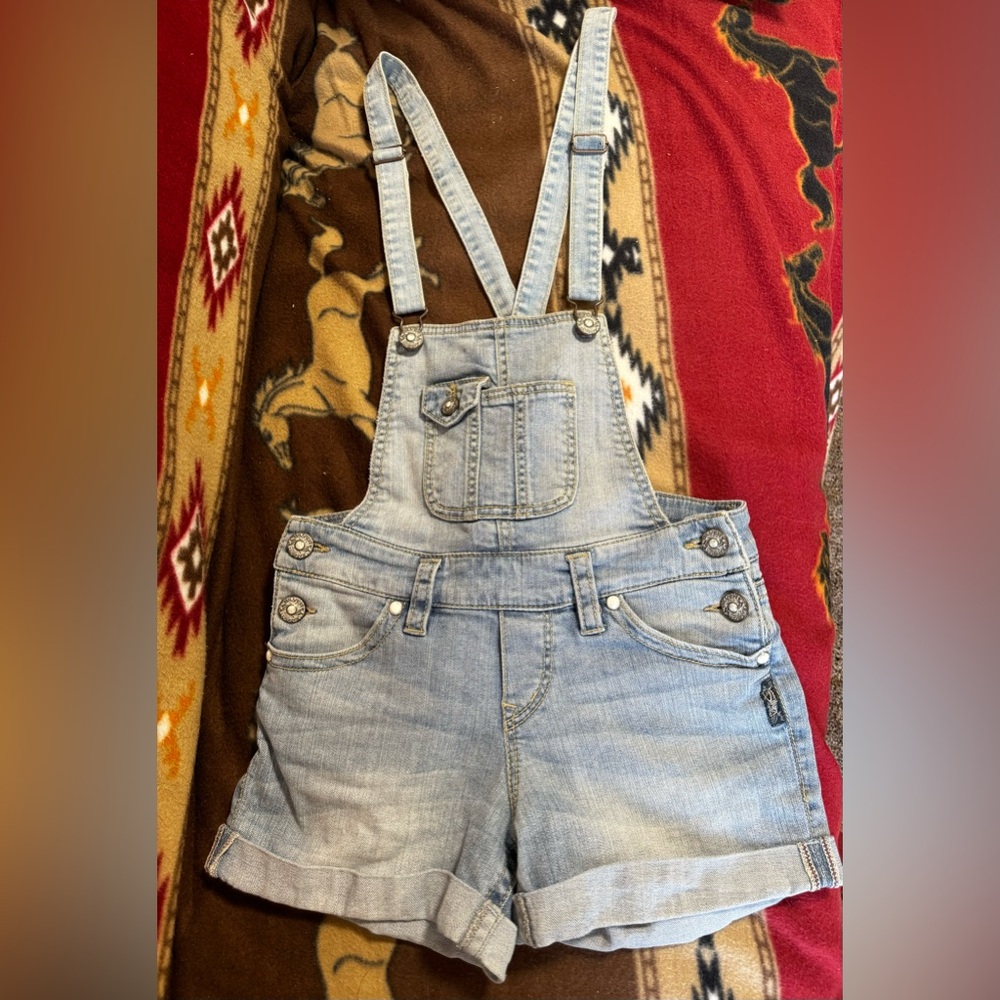 Vintage Silver Jeans overall shorts